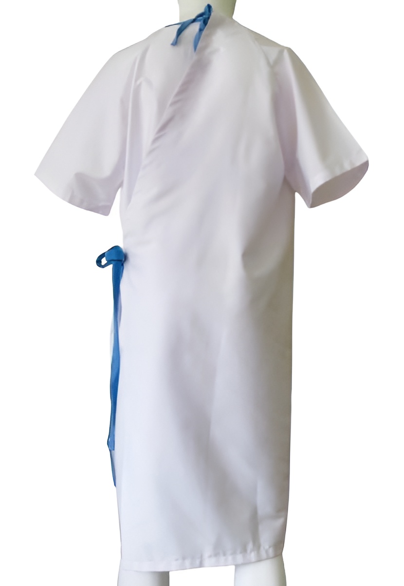 Back Wrap Gowns – Short Sleeves image 1